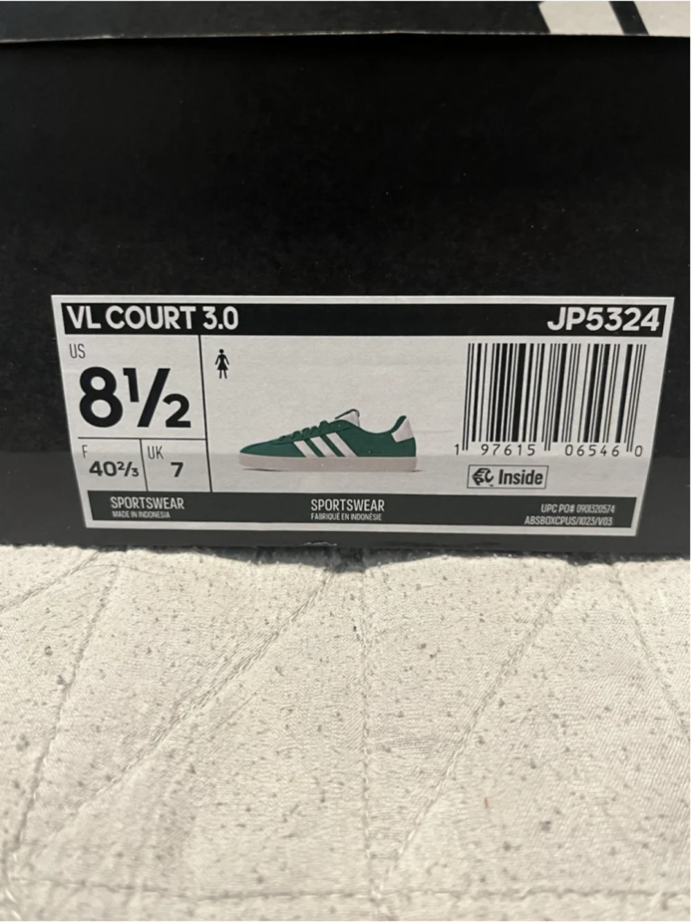Asdidas VL Court 3.0 Women’s 8.5 Green White Sneakers JP5324 Court Green NEW